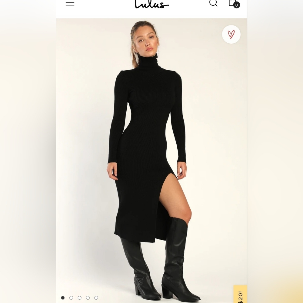 Lulus snuggle with you black turtleneck bodycon ribbed dress
